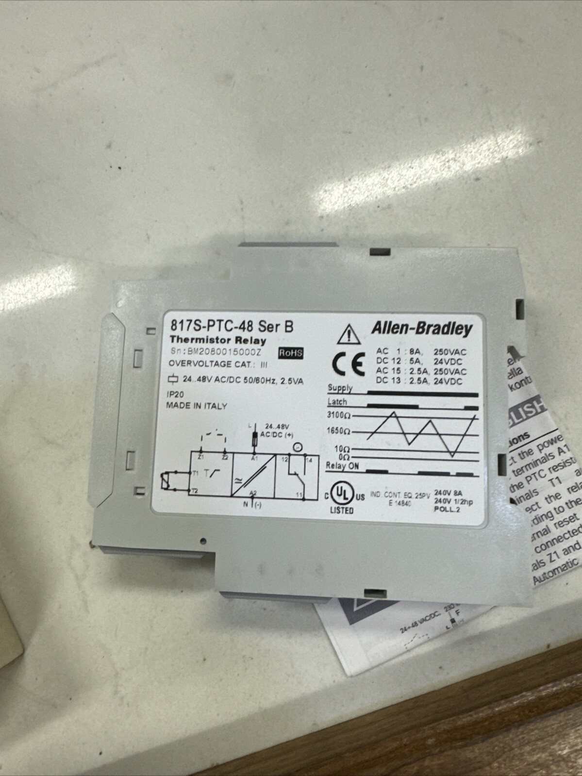817S-PTC-48 Thermistor monitoring relay, 24-48V AC/DC control voltage
