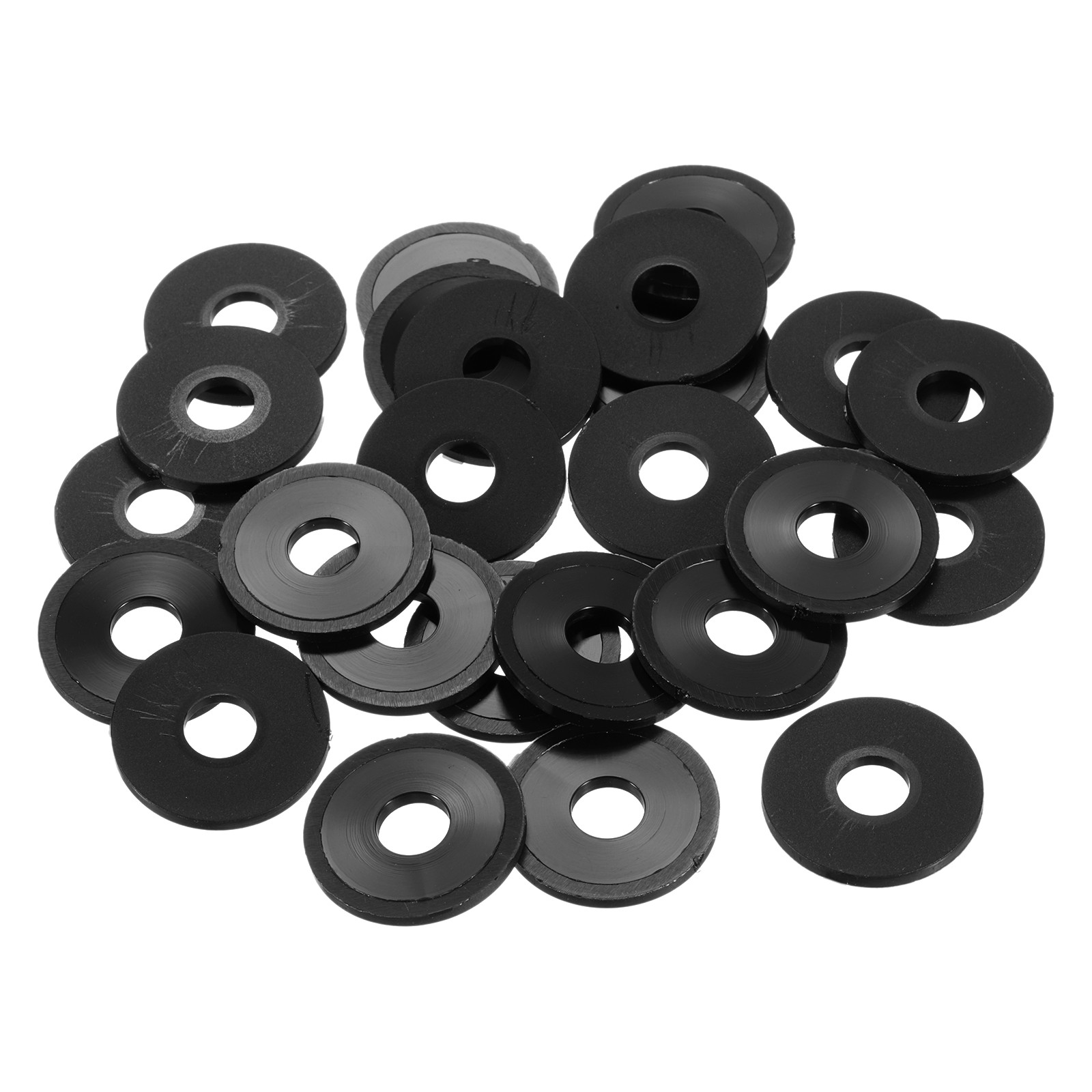 25Pcs M6 Nylon Flat Washers Plastic Washer 6mm ID 25mm OD 2mm Thick Black