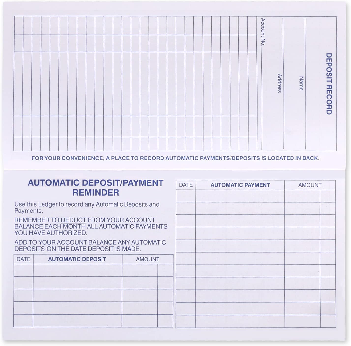 24 PCS Check Registers for Personal Checkbook, Easy to Read Checkbook Register