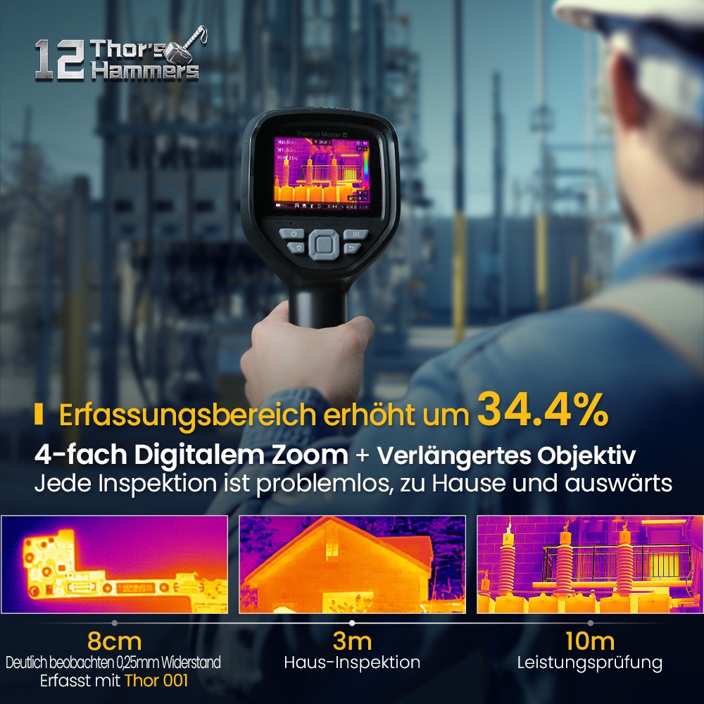 Thor002 Thermal Imaging Camera 550°C 3.5″ 32G 512*384 Resolution Industrial Inspect