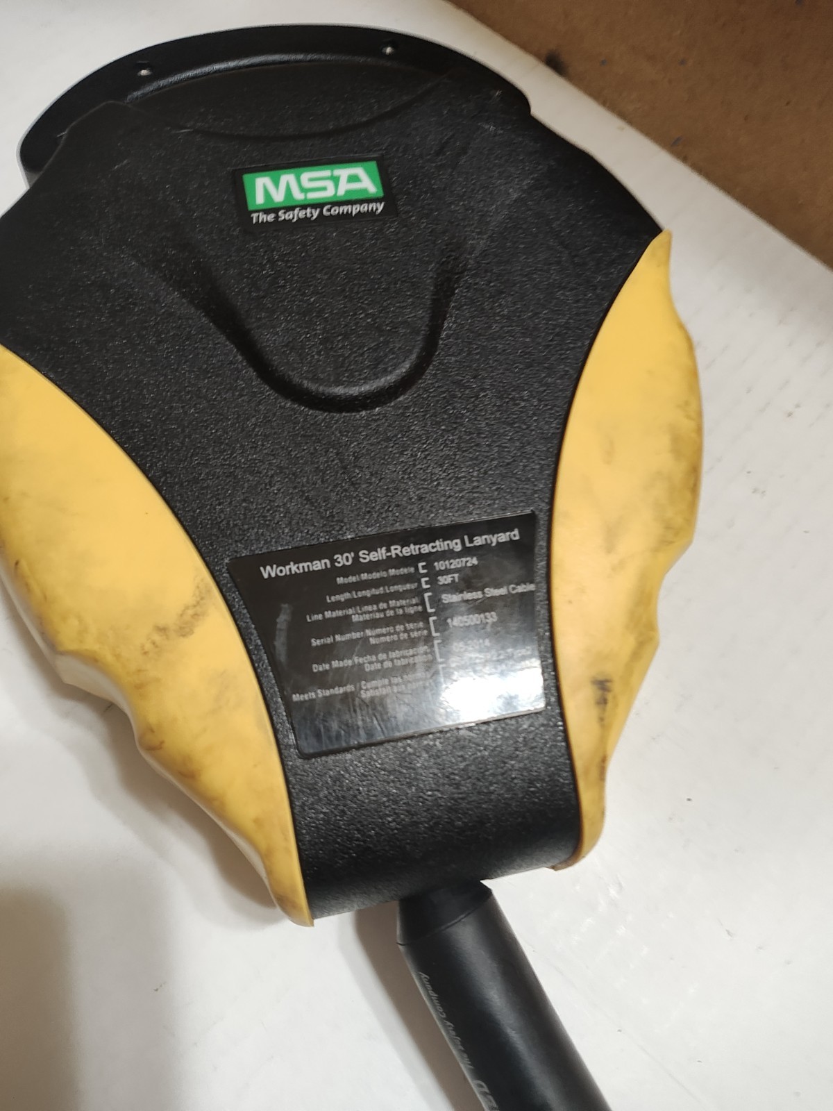 MSA 10119507 Workman 30′ Ft Self Retracting Lanyard Lifelines Steel Cable