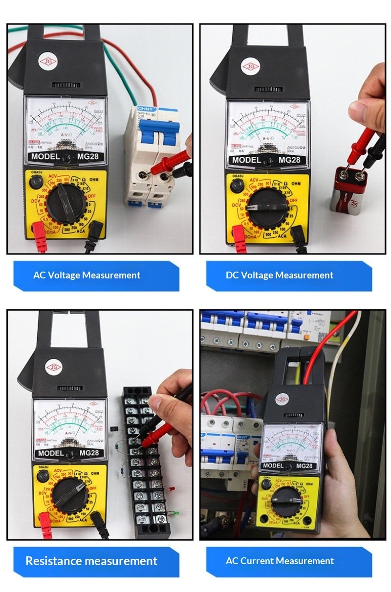Pointer Clamp Multimeter AC Current Voltage Resistance Measuring Tool