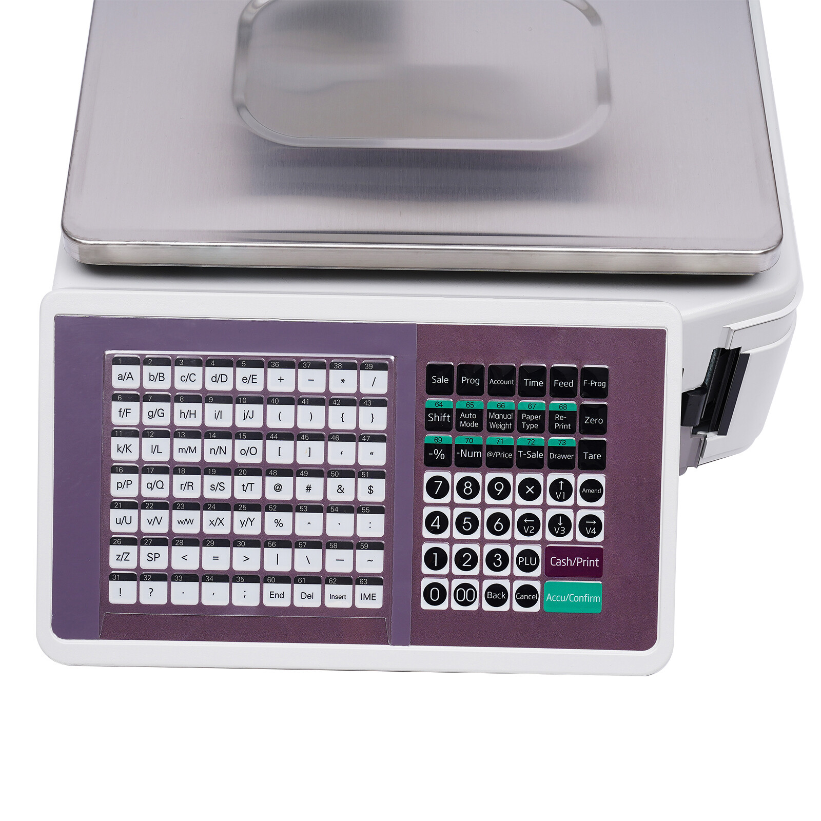 Commercial Digital Price Computing Scale with Thermal Label Printer Supermarket