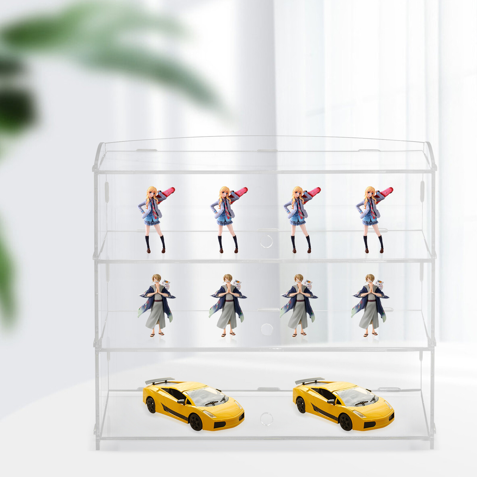 3-Tier Clear Acrylic Display Case 18.7 × 8.5 × 14.8 in For Funko Pop