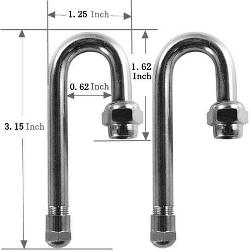 Dually Valve Stem Extensions, Set of 2 180 Degree Metal Dual Wheel Valve Stem