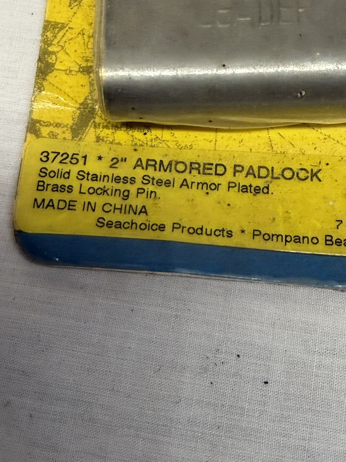 Seachoice Boat Trailer Stainless Steel 2” Armored Padlock Part No. 37251