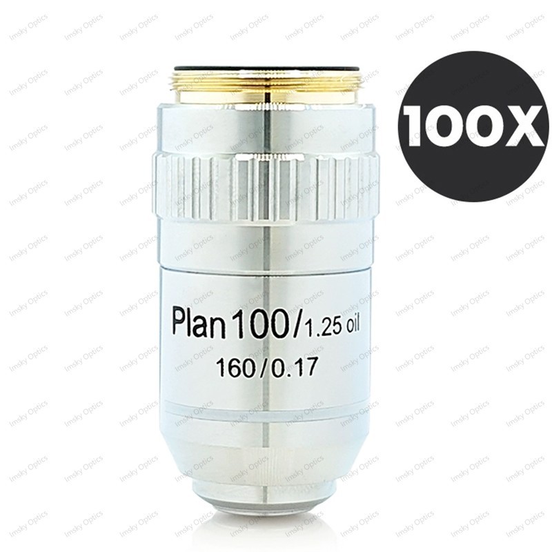 4X 10X 20X 40X 100X Biological Microscope Plan Achromatic Objective Lens160/0.17