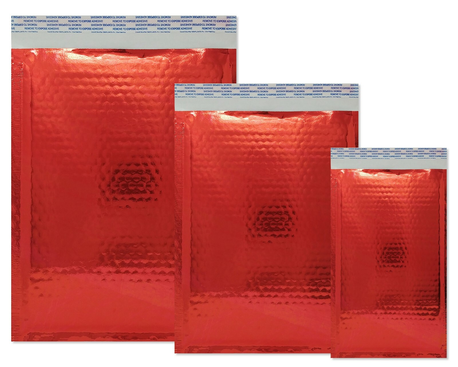 3 Sizes, 4×8, 6X10, 8X12 Assorted Combo Pack Padded Metallic Bubble Mailers Poly