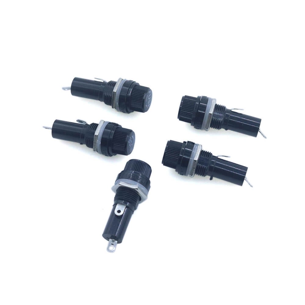 8PCS Panel Mount Chassis Fuse Holder for 6x30mm 15A 125V Fuses Easy to Use US
