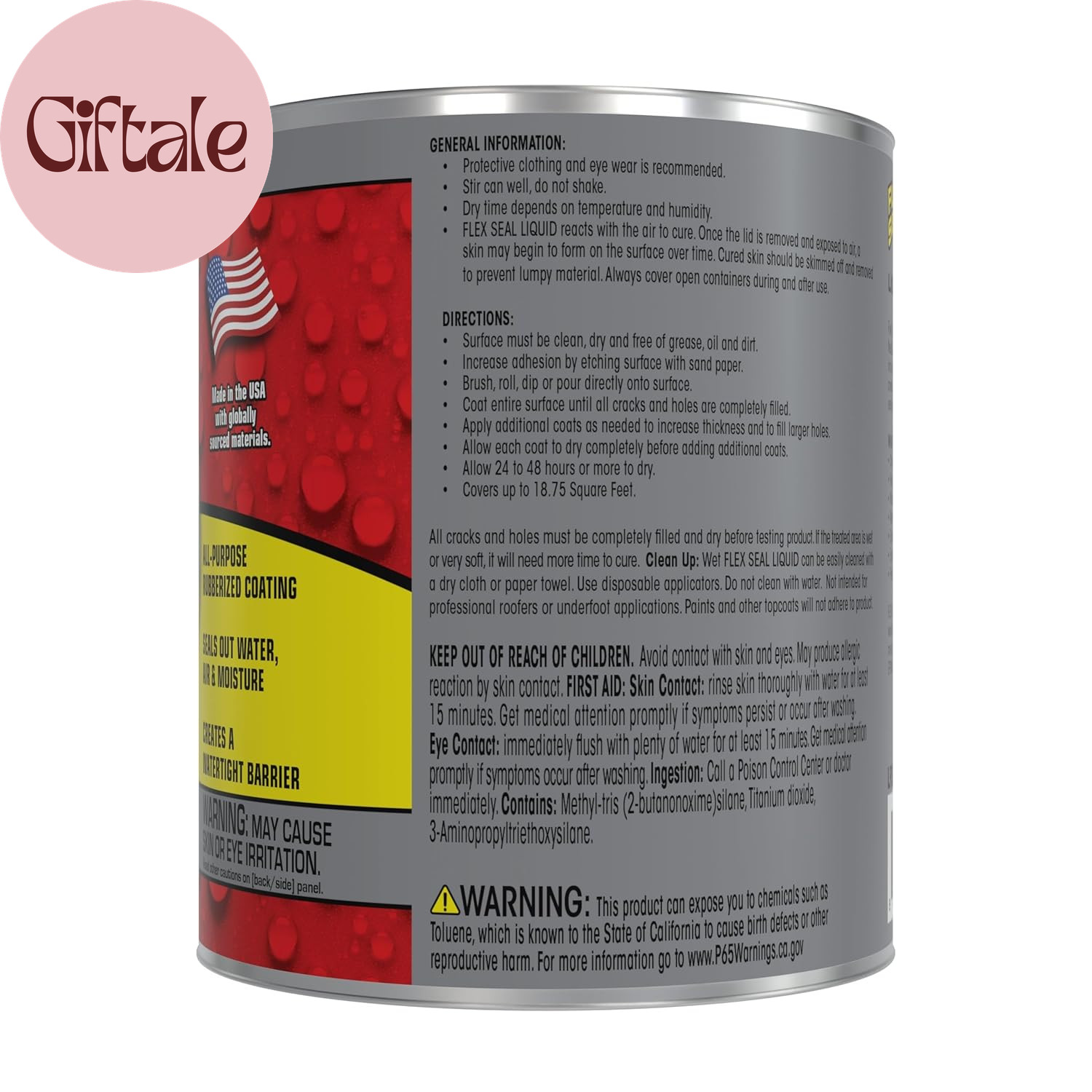 Flex Seal Liquid Rubber Coating Waterproof UV Resistant Sealant