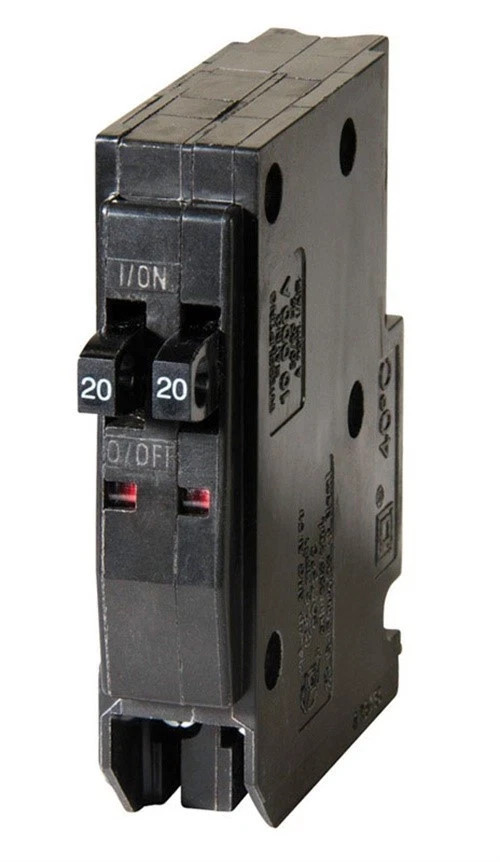 Square D QOT2020 (2)-20 Amp Single Pole Tandem Twin Circuit Breakers w/ Hook