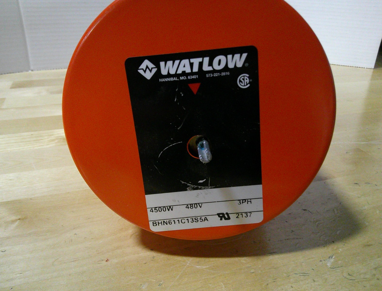 Watlow Screw Plug Immersion Heater BHN611C13S5A 4500W 480V 3PH NEW Old Stock