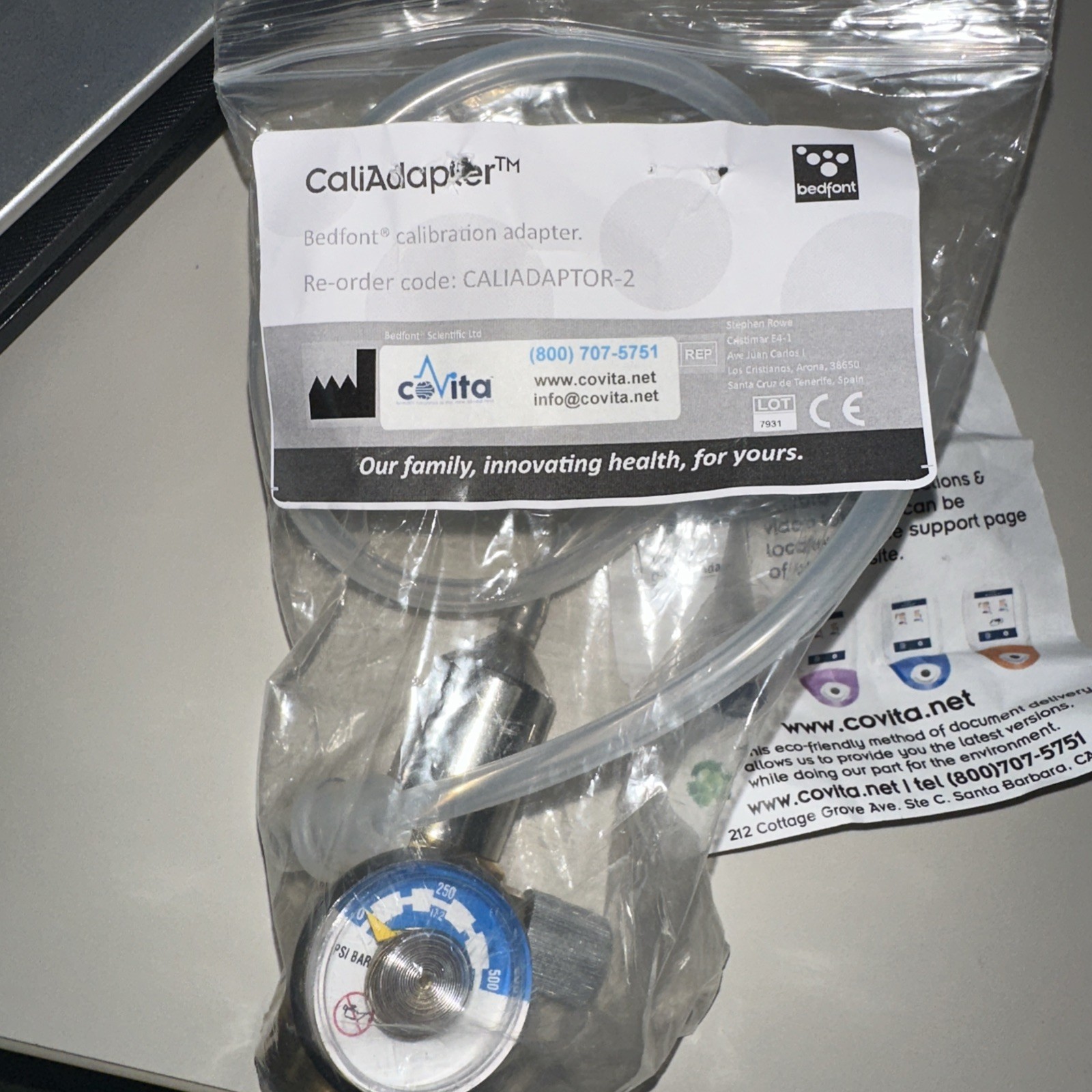 Covita 20ppm Carbon Monoxide Calibration Kit Retails for $200 each