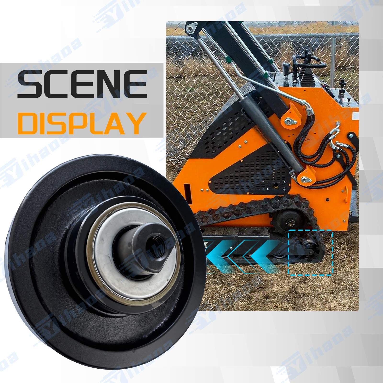 Mini Skid Steer Rear Idler Wheel EG360 HT360 MS360 YSRT14 Heavy Duty Track Part