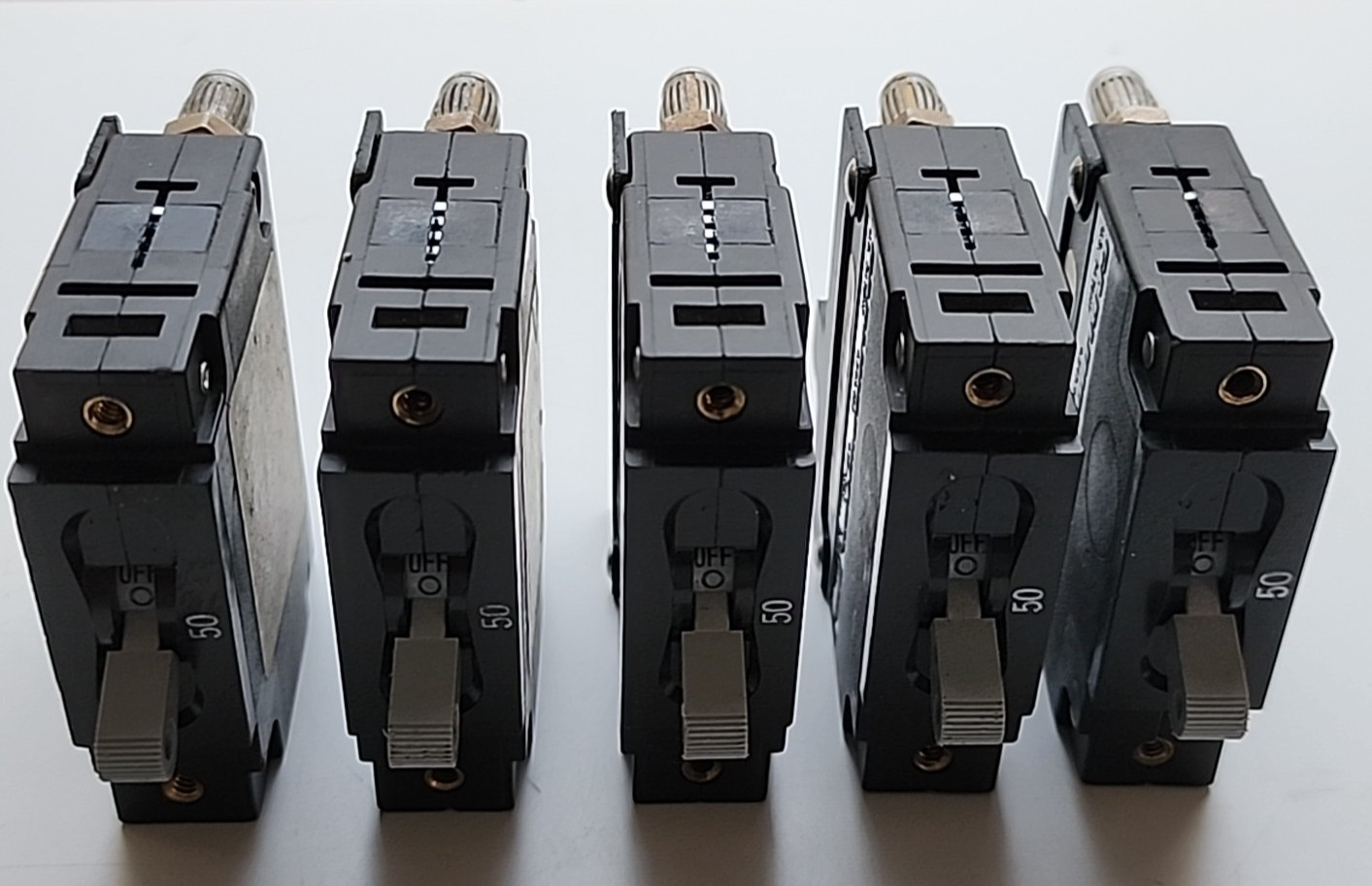 5x CARLING CTI-X0-12-003-A71-MJ 50A 80V BULLET STYLE CIRCUIT BREAKER[MC-4]