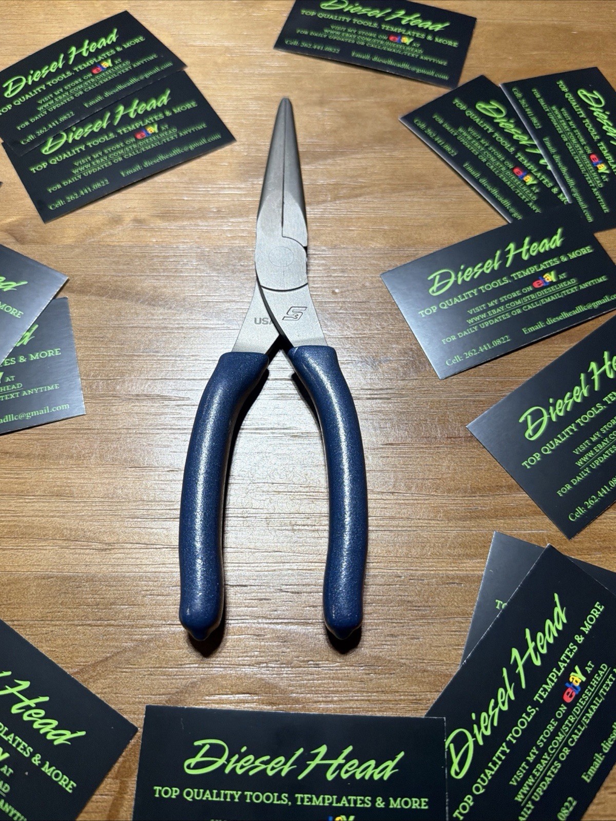 *NEW* Snap On 97ACF POWER BLUE Comfort Grip Needle Nose Pliers – FREE SHIPPING