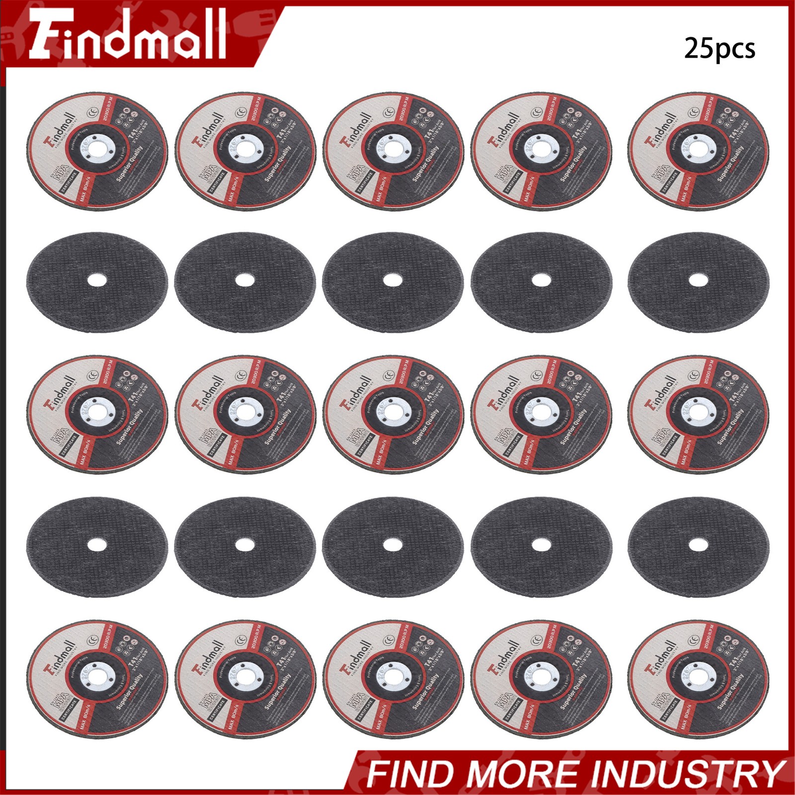 Findmall 25 Pack Cut Off Wheels 3″ x 1/32″ x 3/8″ Cutting Discs for Die Grinder
