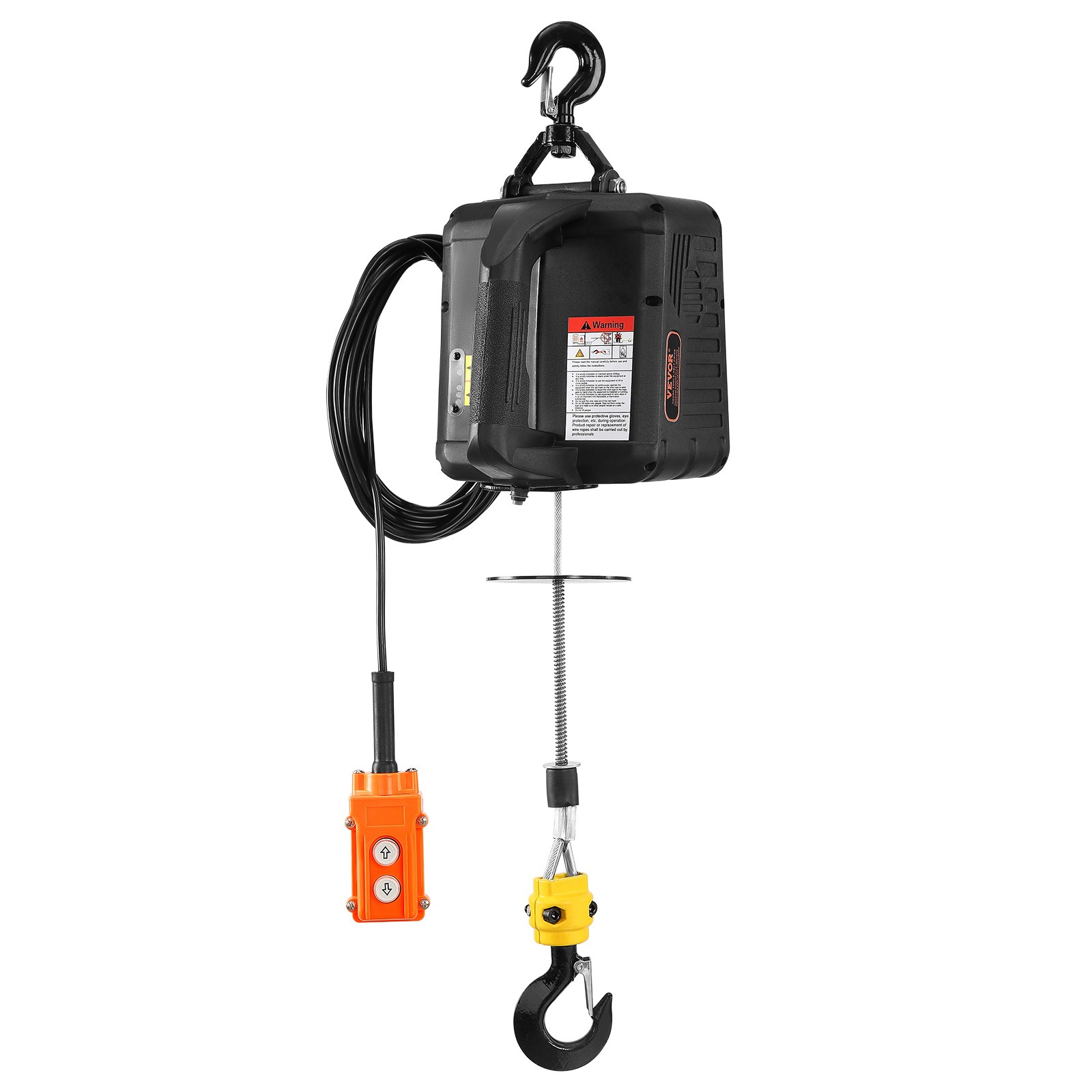 VEVOR 3-in-1 Portable Electric Hoist Winch 1100lbs Wired/Wireless Remote Control