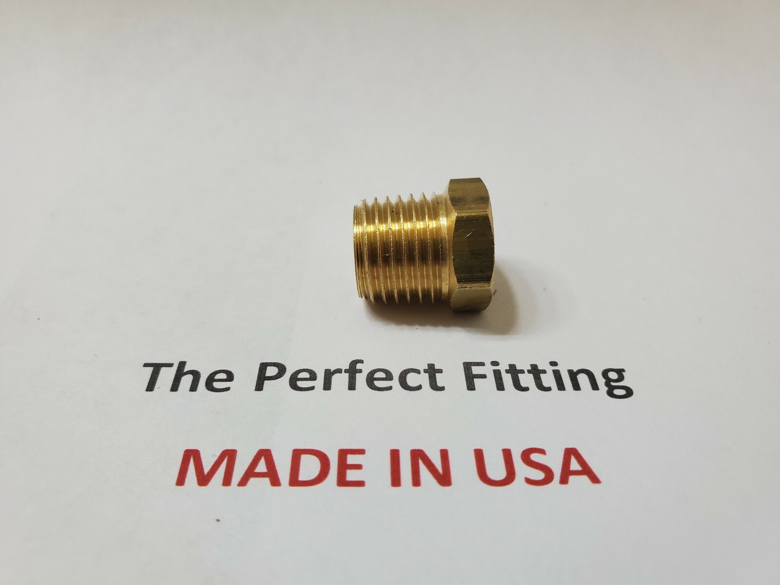Lot of 25 Pcs. Brass Hex Reducing Bushing 1/4″ Male NPT x 1/8″ Female NPT