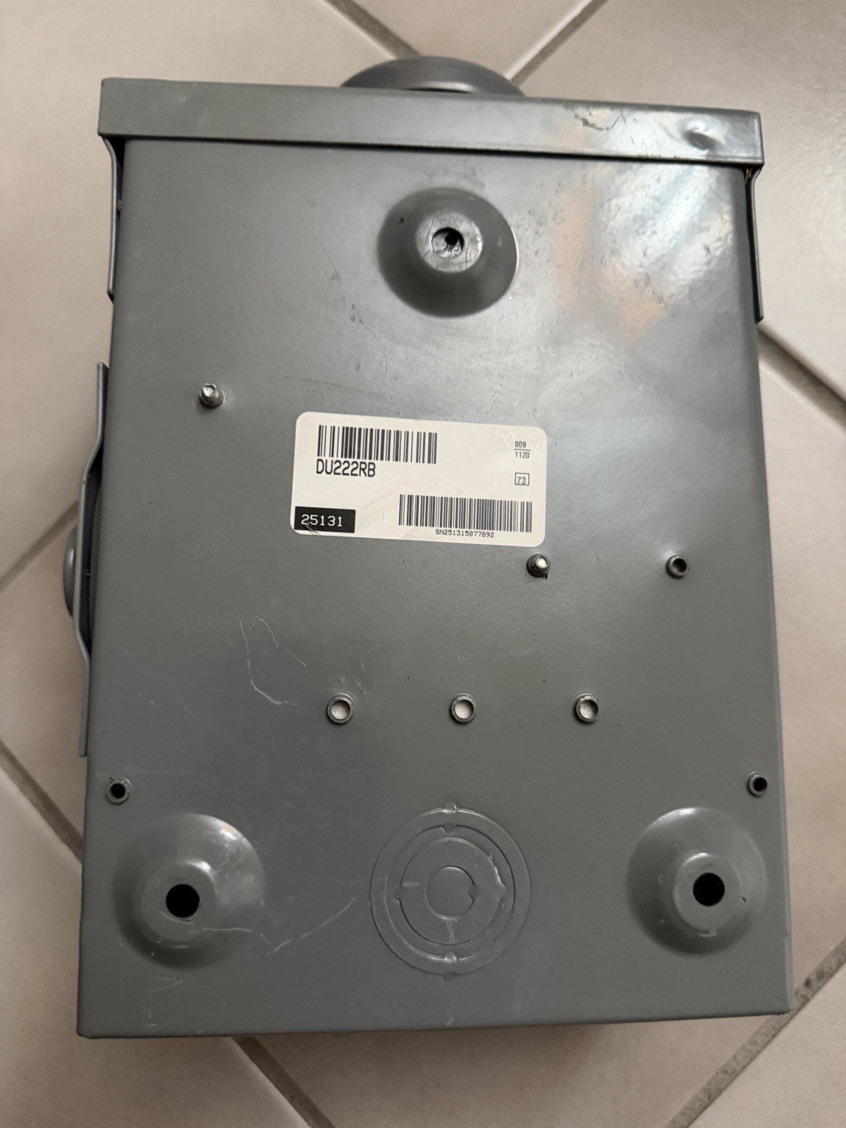 Square D DU222RB 60A 240V 2-Pole Non-Fusible Safety Switch NEMA 3R