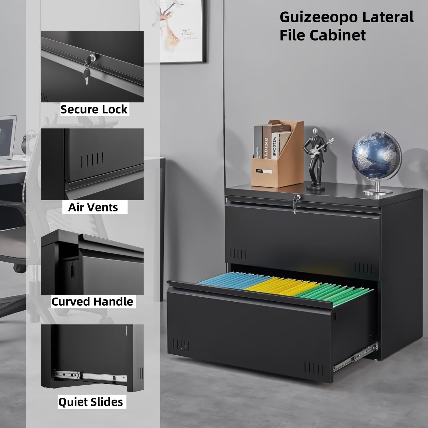 Assembly Required, Heavy Duty Office Storage Cabinet for A4/Letter/Legal Size,