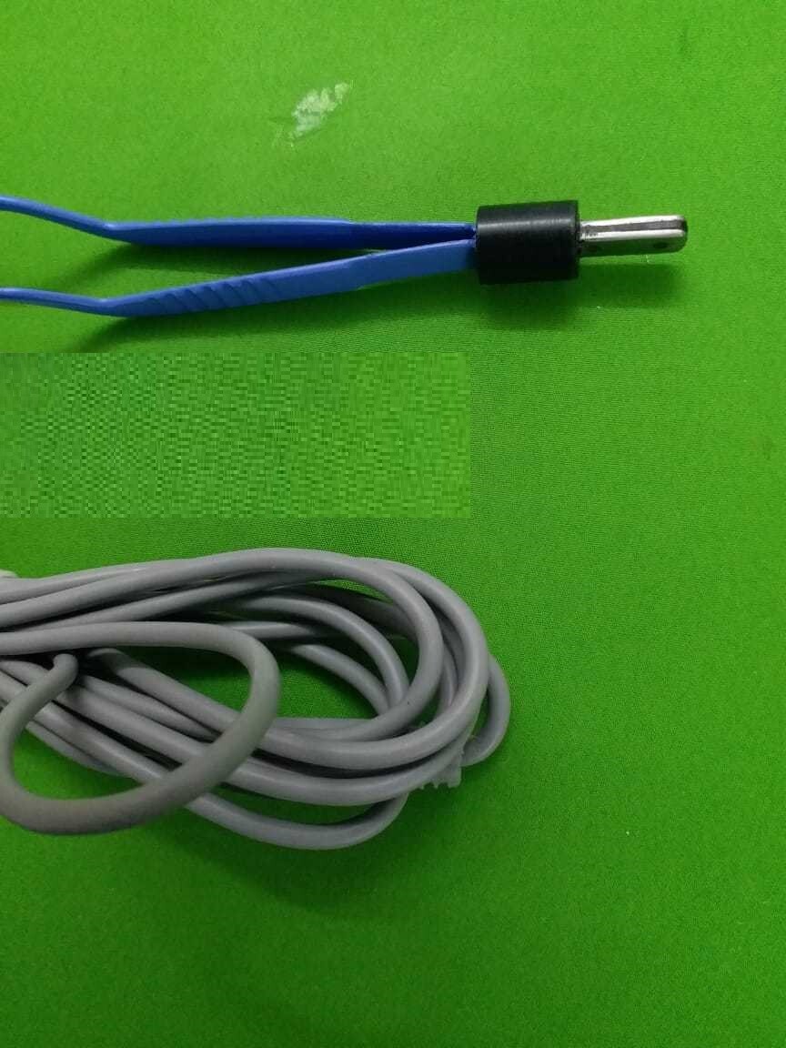 Laparoscopic Bipolar Bayonet 45 Deg Forceps 8» Tip 2mm Wide Cable Instrument CE