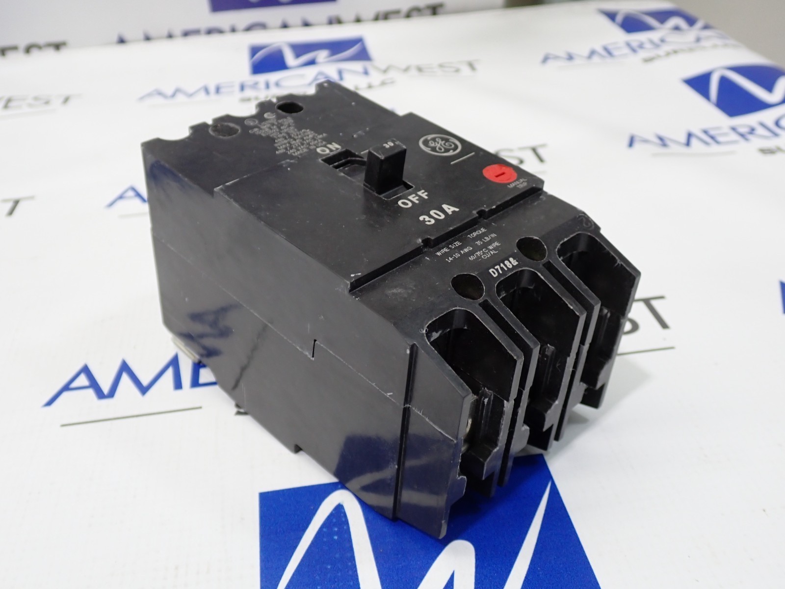 GE TEY330 30 Amp 3 Pole 480/277V TEY Bolt on Circuit Breaker Tested