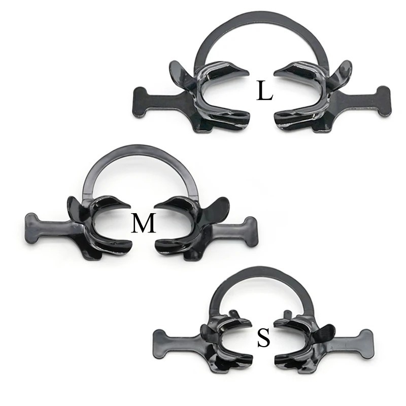 10Pcs Dental C-Shape Mouth Opener Intraoral Lip Cheek Retractor with Handle Wing