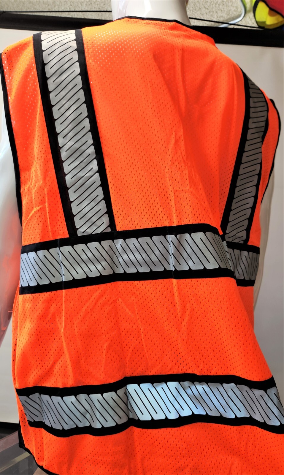 RADIANS HIGH VISIBILITY Surveyor Two Tones Orange Safety Vest Mesh front & back