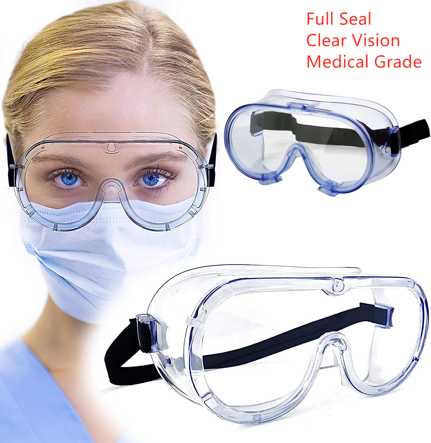 1PC Sealed Anti Fog Clear Safety Goggles Glasses Wildfire Anti Smoke and Dust