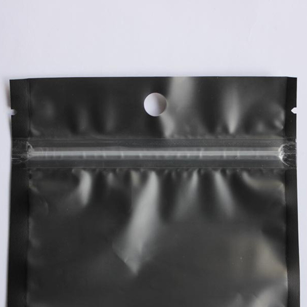 100 Flat Translucent/Black Mylar QuickQlick™Bags w/Hang Hole in Variety of Sizes