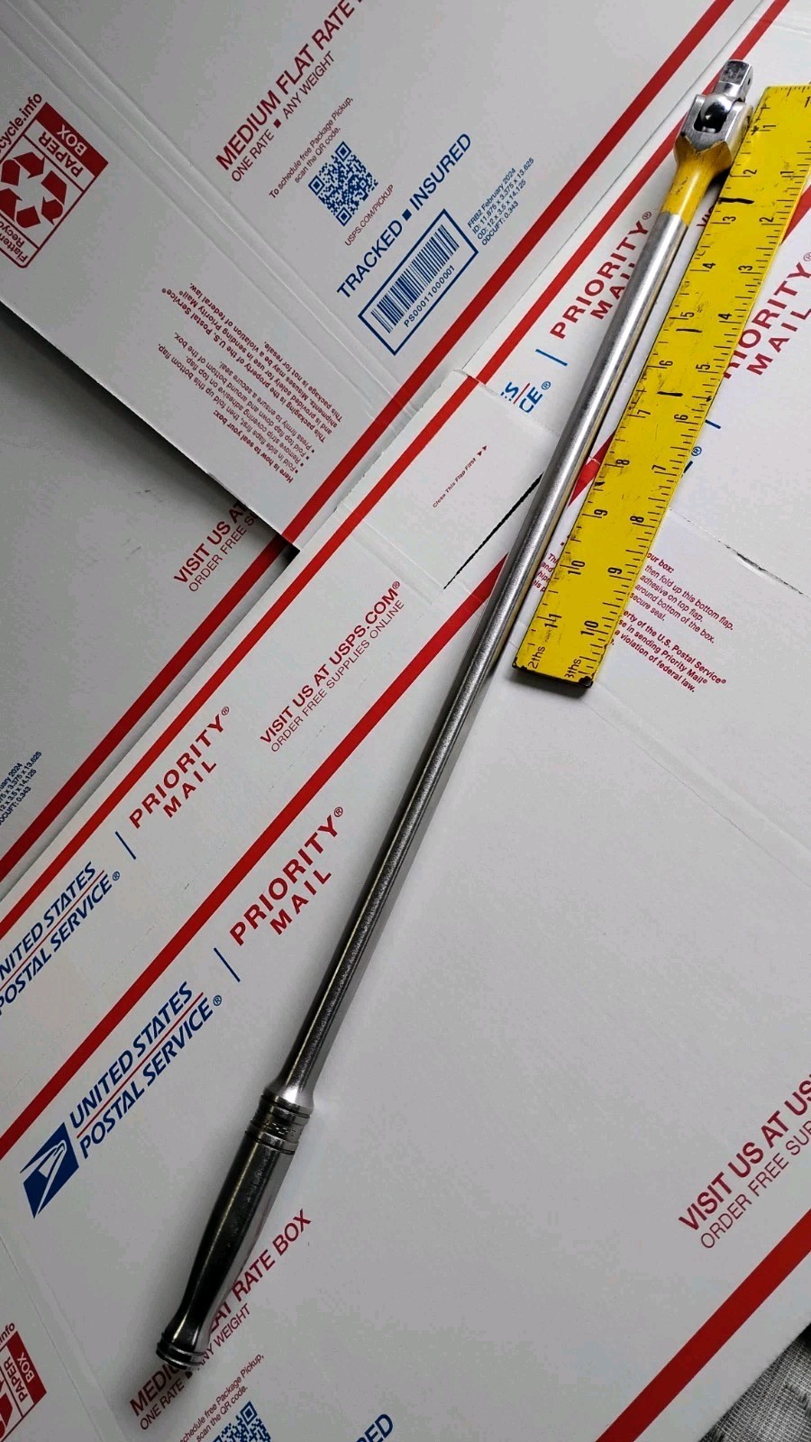 Vintage Snap-On SN24B 1/2″ Drive 24″ Breaker Bar Flex Head Handle USA Made