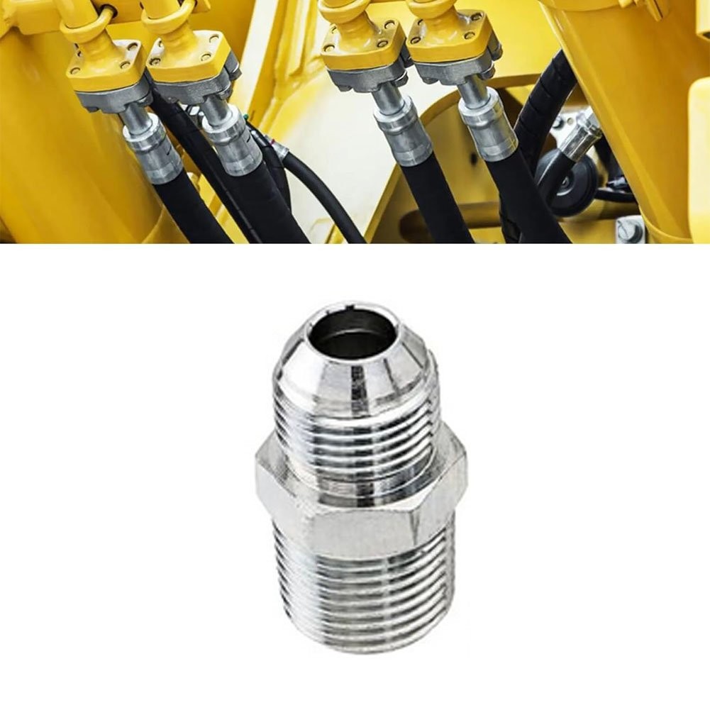 10 Pack Hydraulic Hose Adapter Fittings: 3/8″ JIC 37° Male X 3/8″ NPT Male New