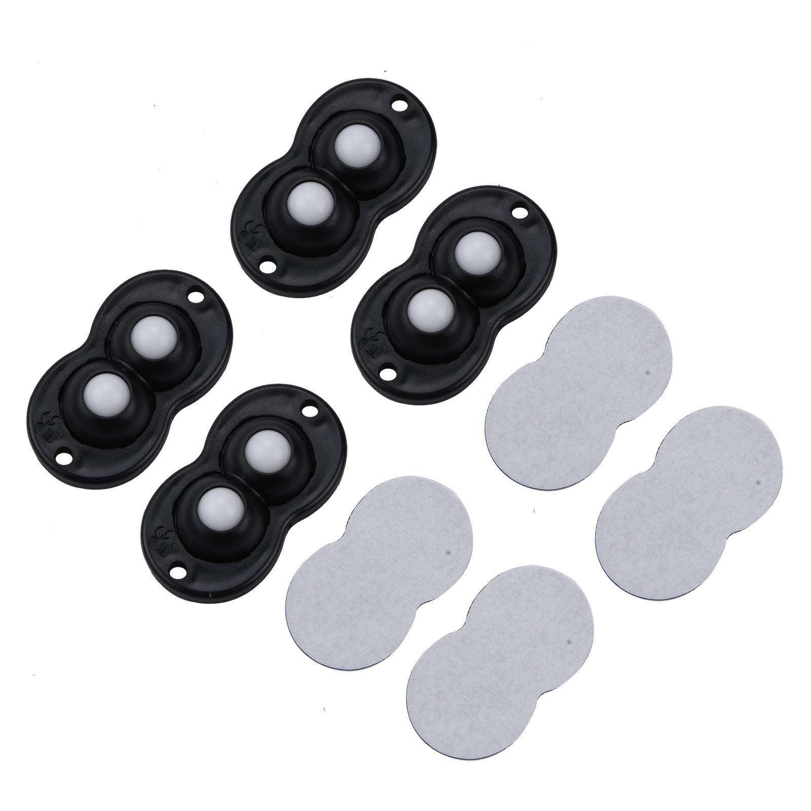 4PCS/Pack Self Adhesive Caster Mini Swivel Wheels Ball Pulley For Storage Box