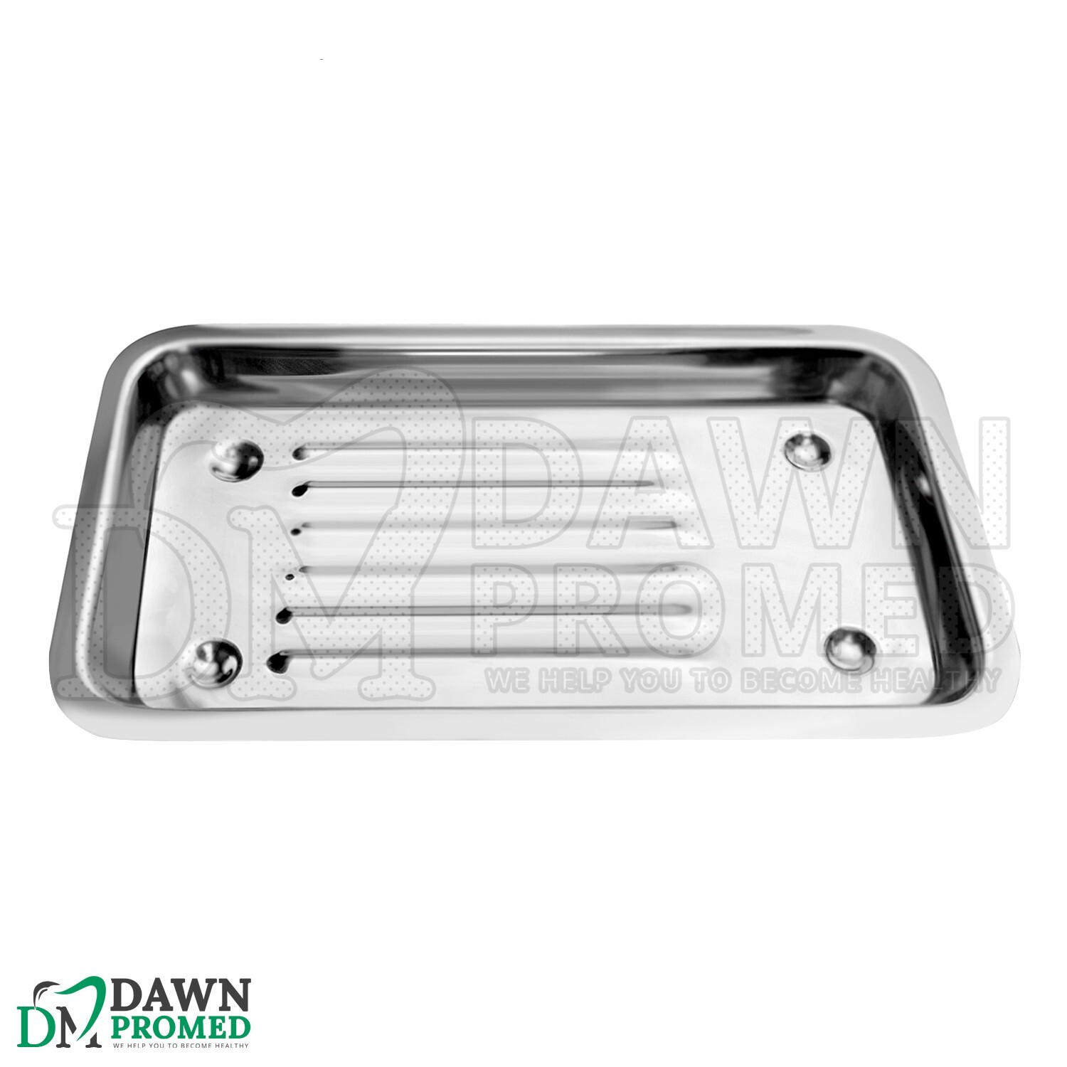 4 Pcs Basic Dental Instruments Set With Scaler Tray, Mirror, Explorer, & Picker