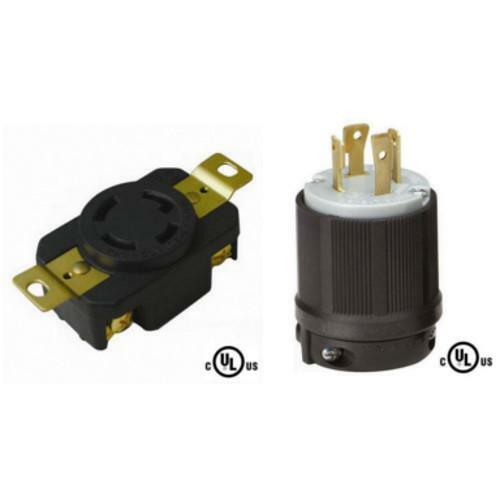 NEMA L15-30 Plug and Receptacle Set – Rated for 30A, 250V, 4-Wire, 3 Pole