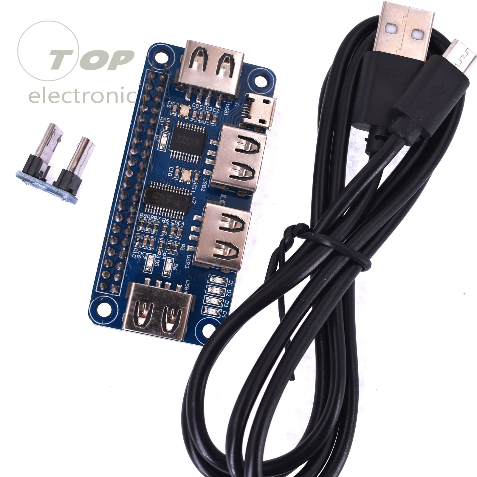 4 Port USB HUB HAT Expansion Board for Raspberry Pi 3 Model B /Zero V1,3/Zero W