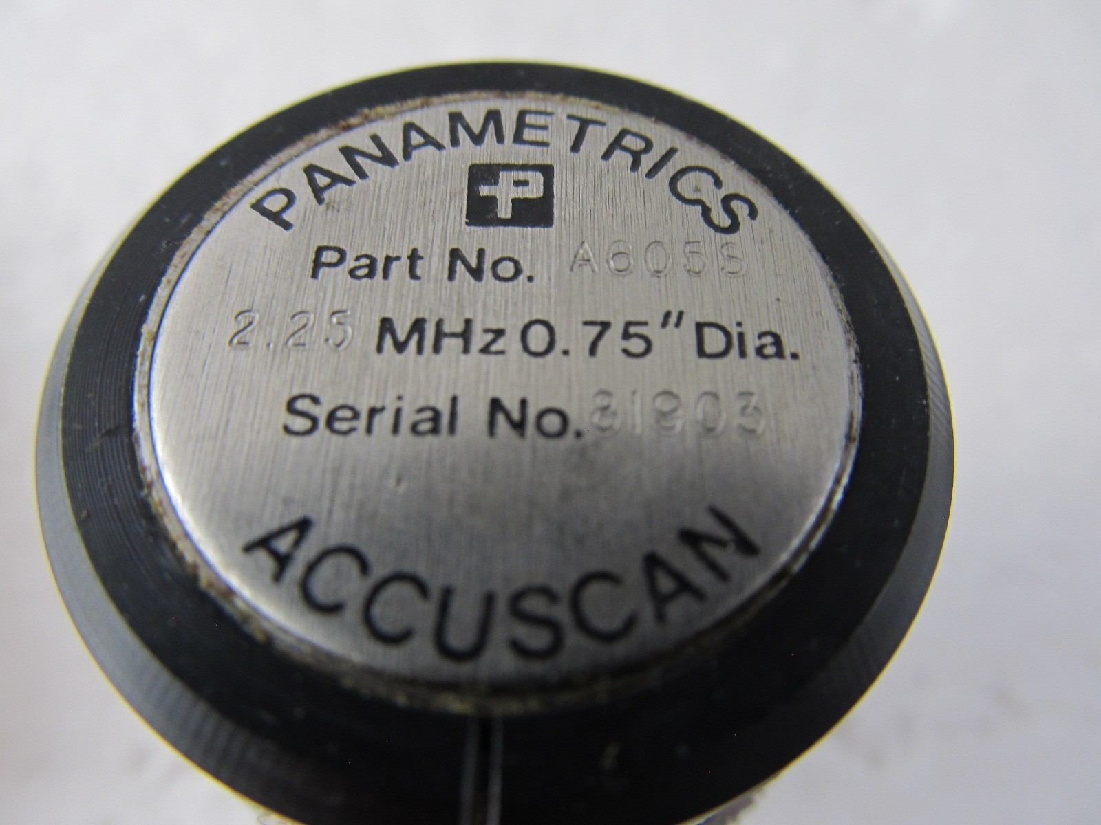 Panametrics Accuscan A605S 2.25MHz .75″ Dia w/ Cable