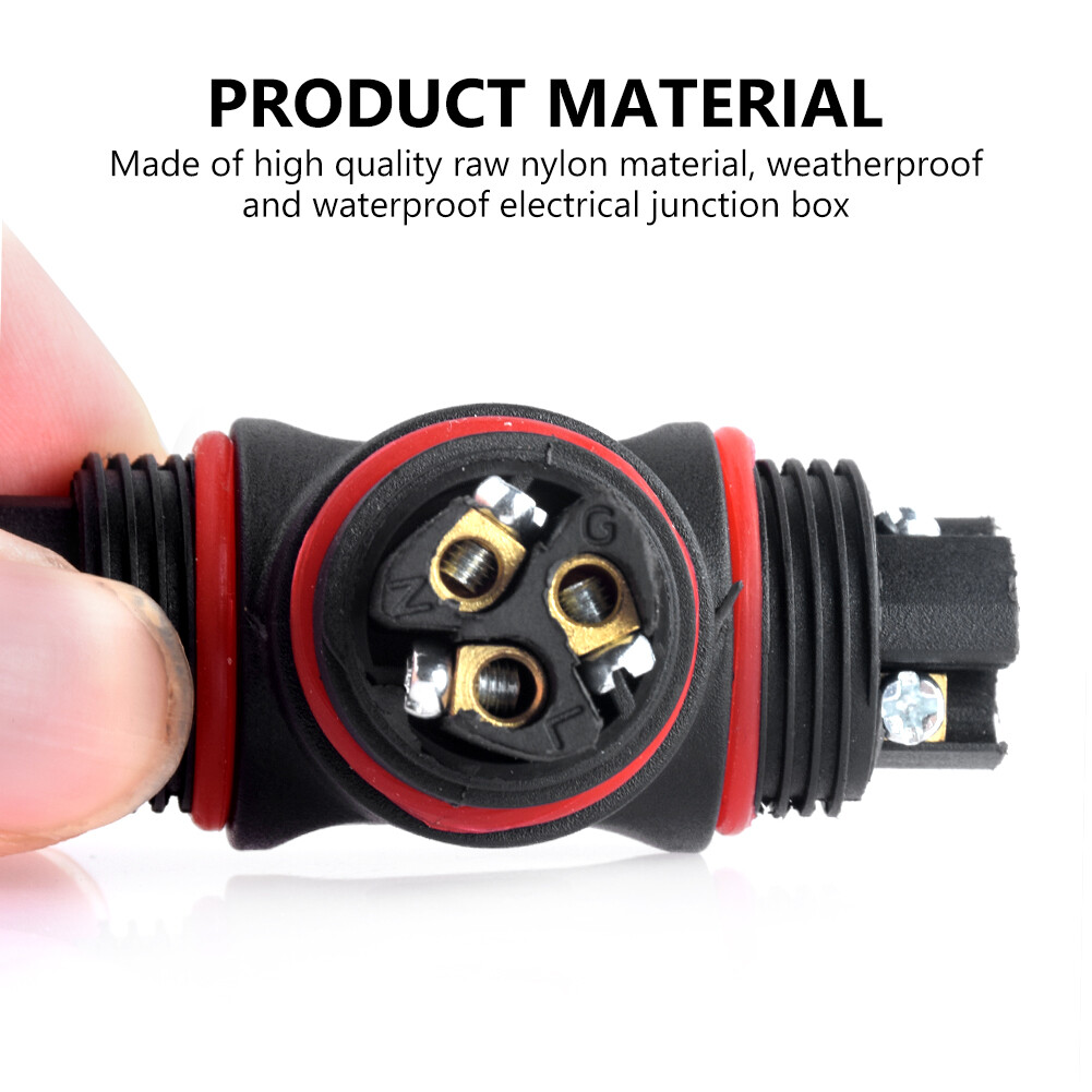 IP67 Waterproof Electric Cable Wire 2/3 Pin Connector Outdoor Outlet