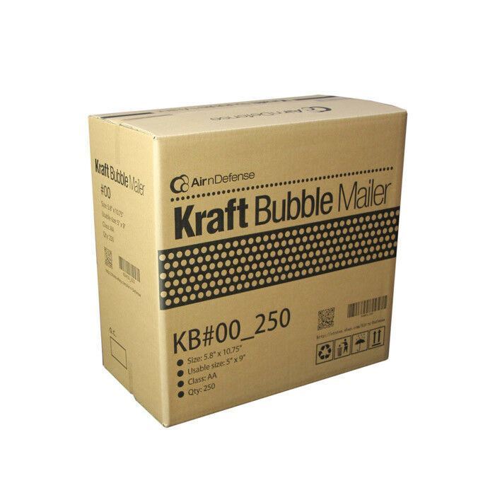 #00 5×10 Kraft Bubble Padded Envelopes Mailers Yellow Shipping Bags AirnDefense