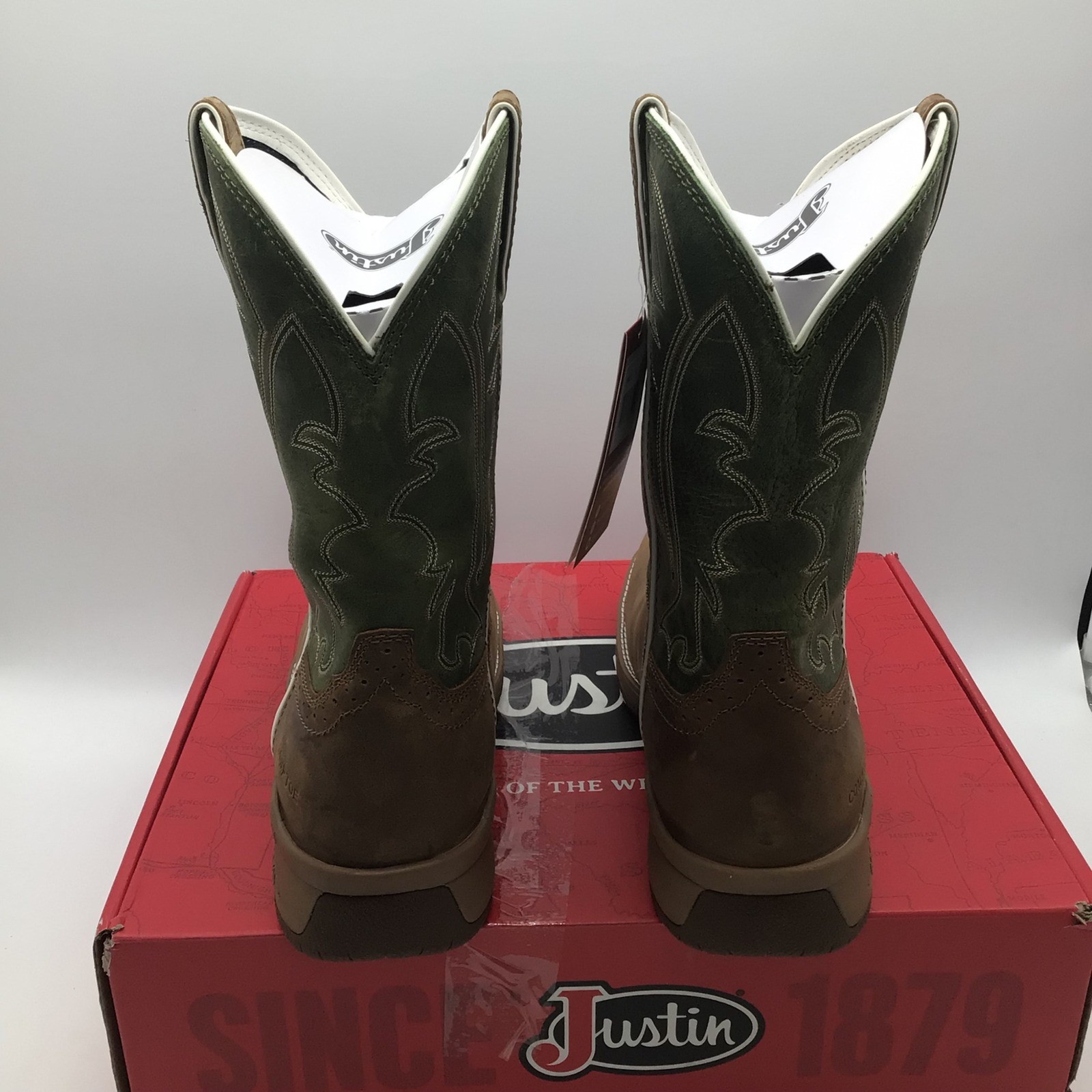Justin Mens Nitread Cowhide Waterproof Nano Comp Toe Work Boots Size 11 D NEW