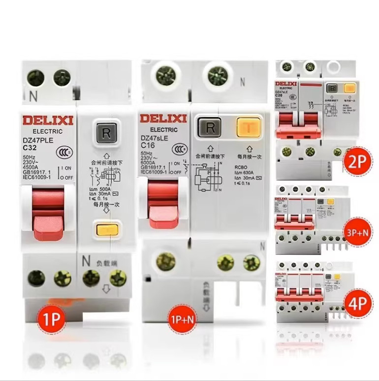 Delixi DZ47sLE Series Air-Switch Circuit Breaker C-Type Brand
