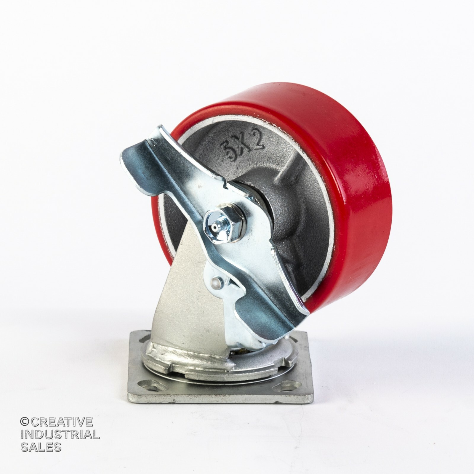 5″x2″ Swivel Caster Polyurethane Wh Steel Hub Brake(2)Rigid(2)1000Lb ea Tool Box