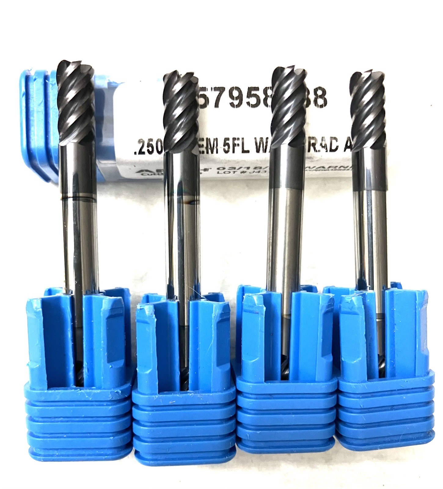 ARCH 1/4″ 5FL Corner Radius End Mill .040R Double End Solid Carbide AlTiN NEW