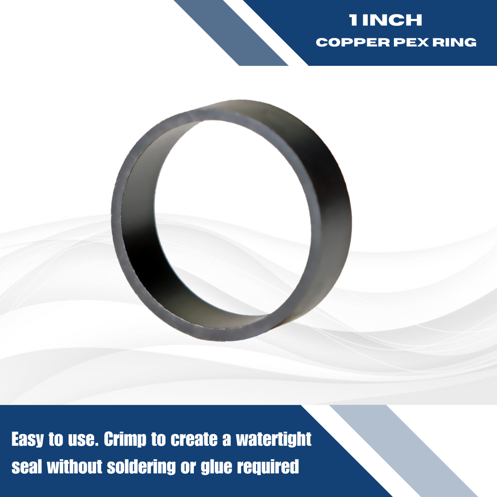 100 Pcs 1″ Pex Copper Ring, 1 Inch Pex Ring, One Inch Pex B Crimp Ring Lead Free