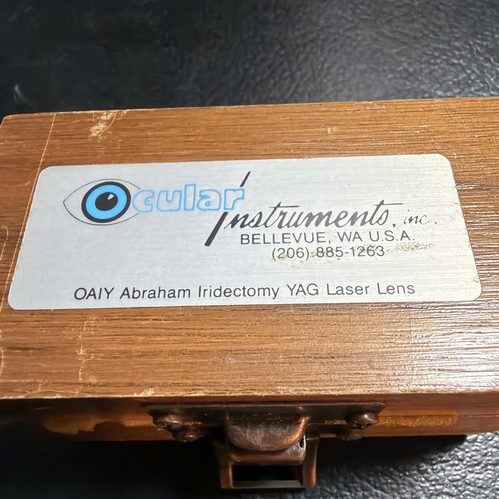 Ocular Instruments Inc OAIY Abraham Iridectomy YAG Laser Lens