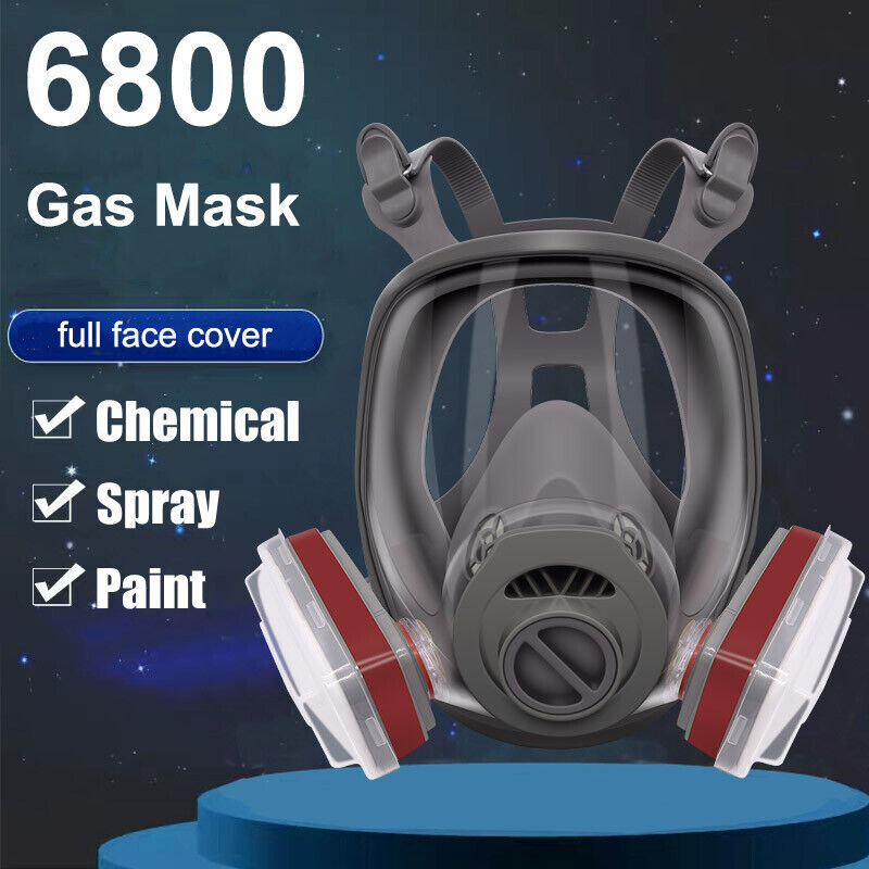 Full Face Respirator Gas Mask Carbon Filter For Auto Car Painting Spraying Safe