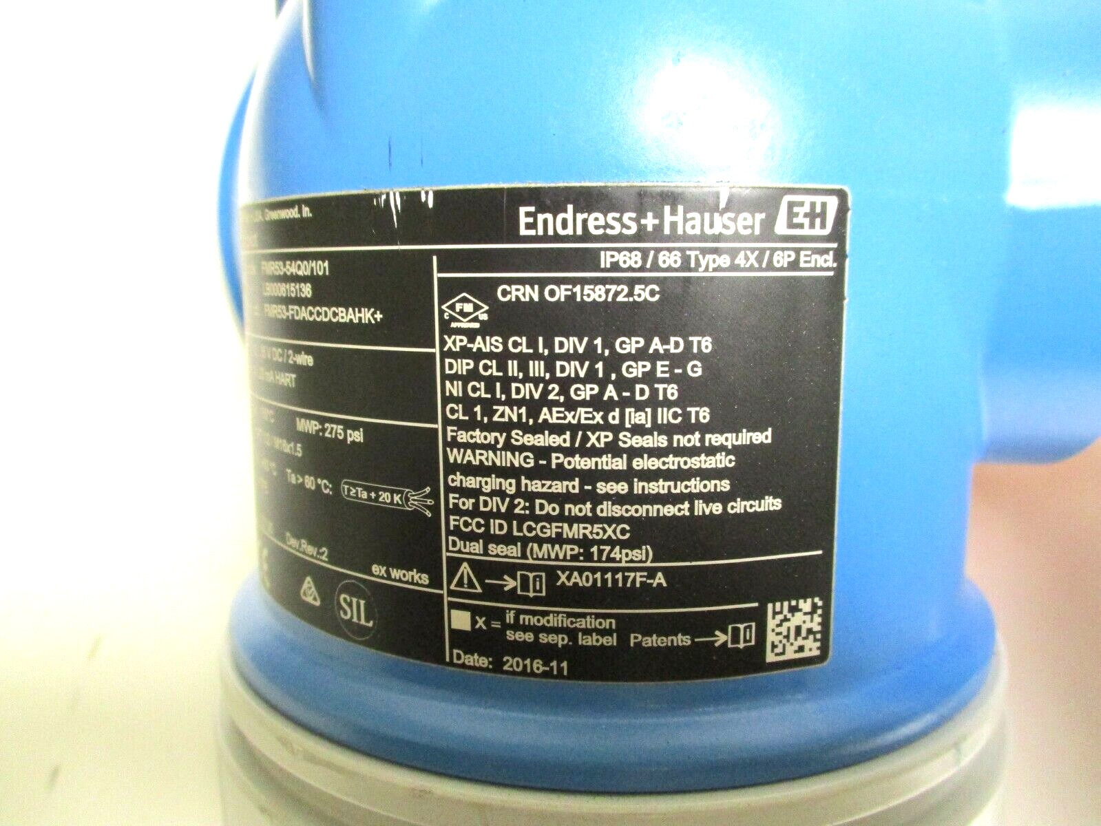 ENDRESS HAUSER, 4″ 150 SST, MICRO-PILOT, IP68/66-TYPE4X/6P-ENCL, FMR53-54QO/101