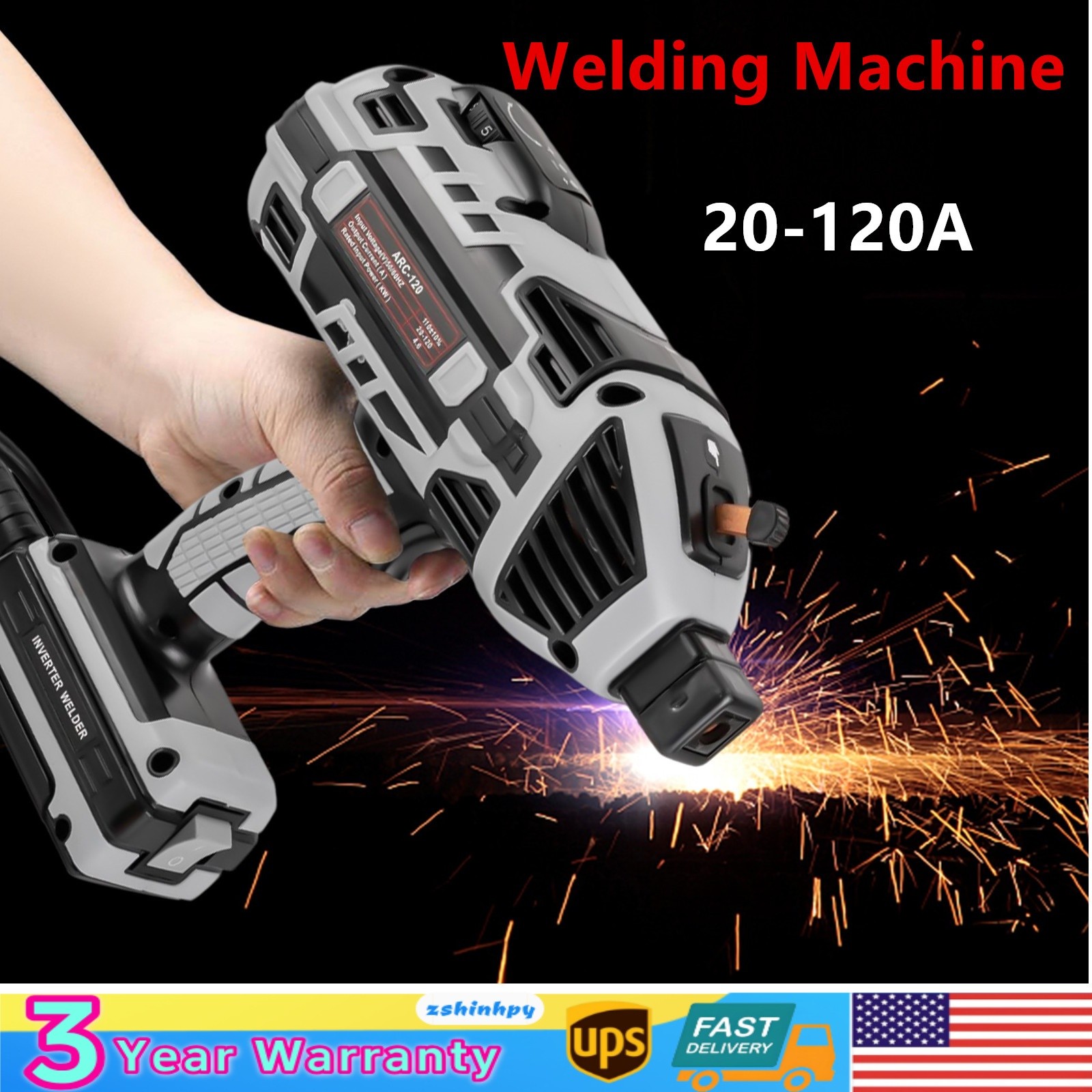 110V Portable Welding Machine Handheld Portable ARC Laser Welder Gun Kit 4600W