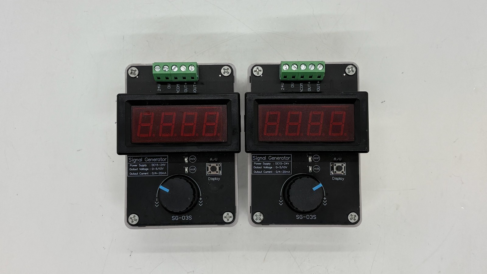 LOT OF 2: DROK SG-03S Signal Generator 0-10V 0/4-20mA Analog Simulator DC 12-24V